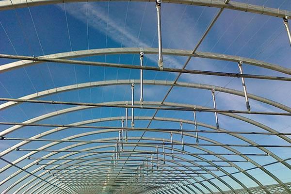 Steel tube rabbit feeding tent